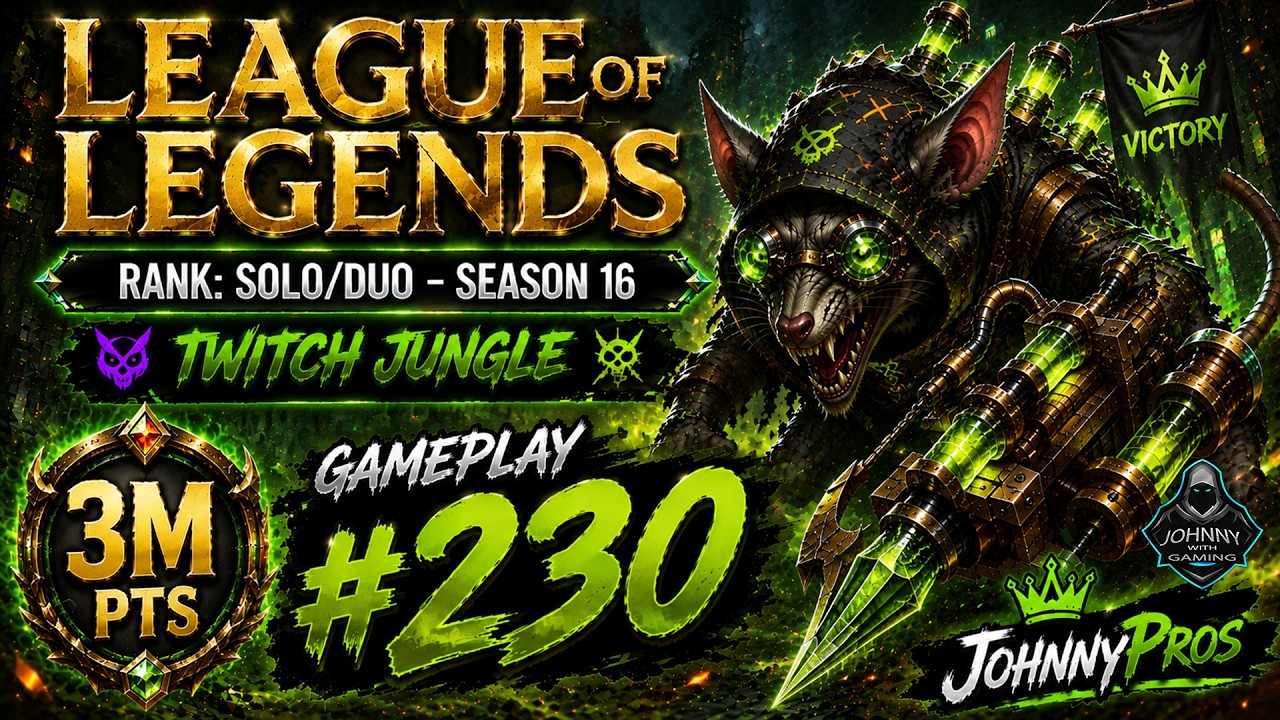 LOL The Plague Rat Twitch Jungle AD 3 Million Mastery Points | Season 16 | Gameplay 230 (2026)