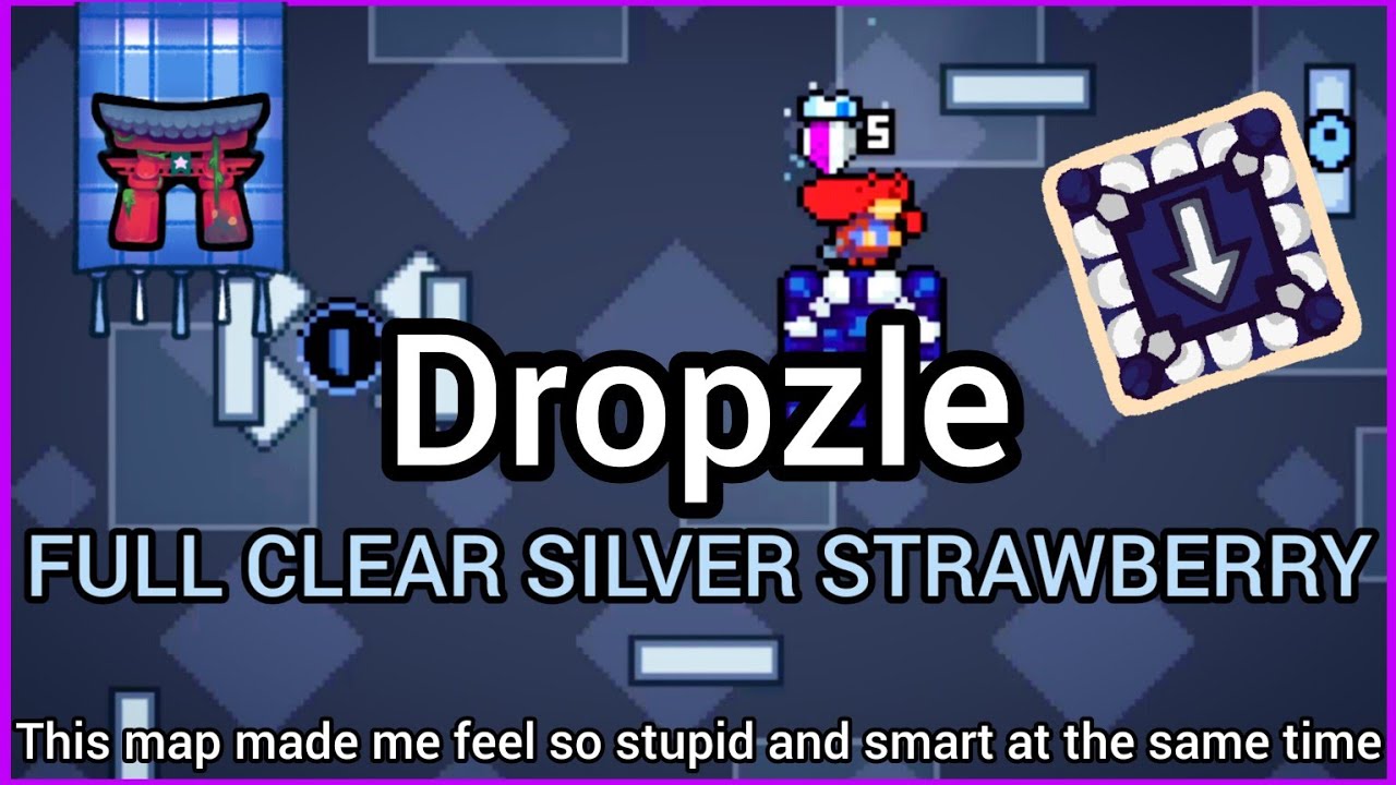 Dropzle Full Clear Silver Strawberry | Strawberry Jam Beginner Lobby | Modded Celeste