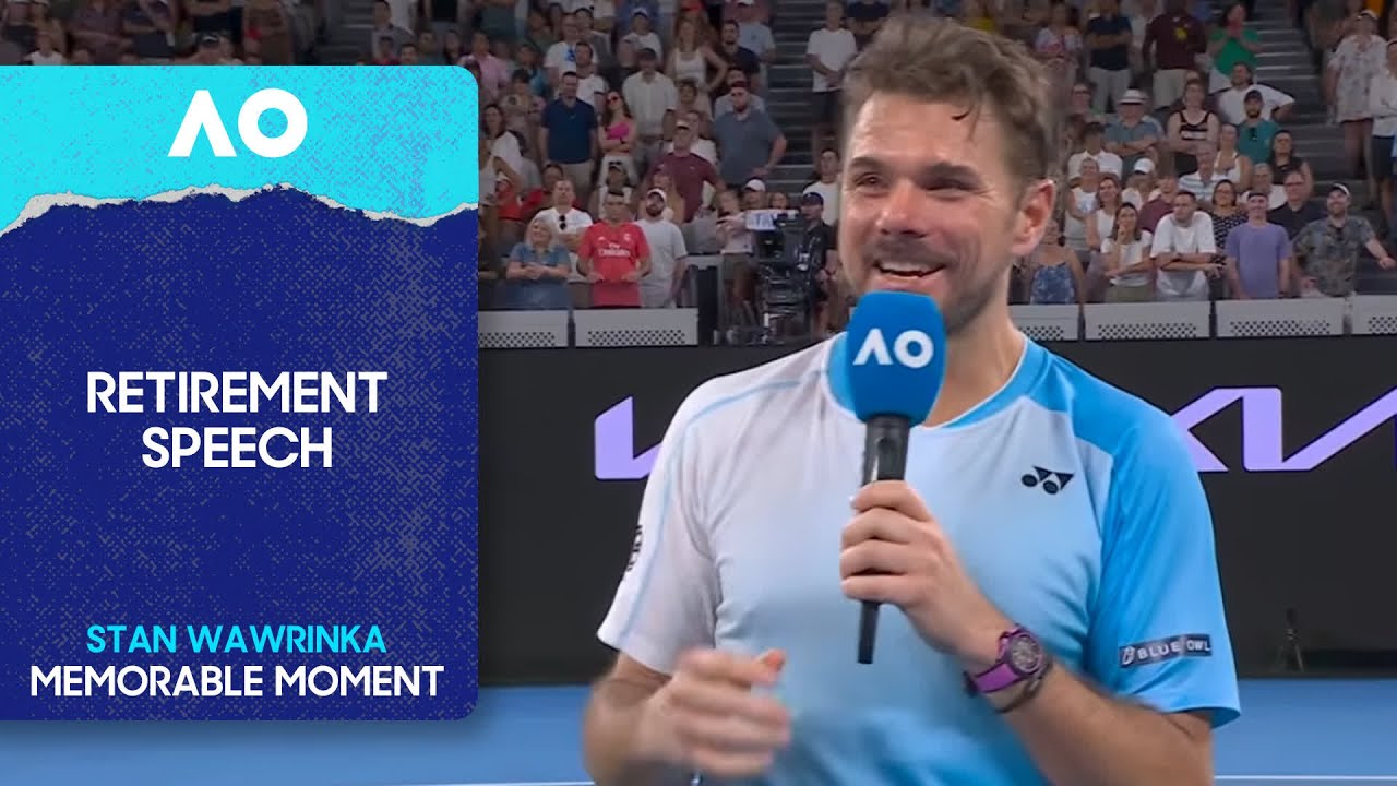Stan Wawrinka's Final Point and Retirement Speech | Australian Open 2026