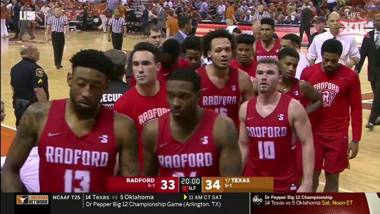 Texas vs. Radford Men's Basketball Highlights