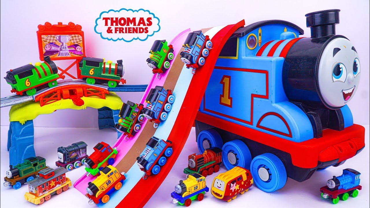 Merakit Mainan Kereta Api Thomas and Friends, Tayo Si Bus Kecil , Unboxing Mainan Kereta Api ASMR 45