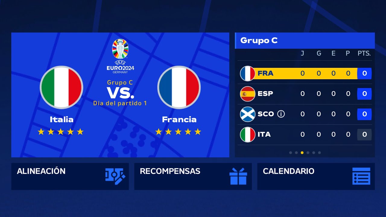 ITALIA VS FRANCIA (EUROCOPA,FC MOBILE 24)