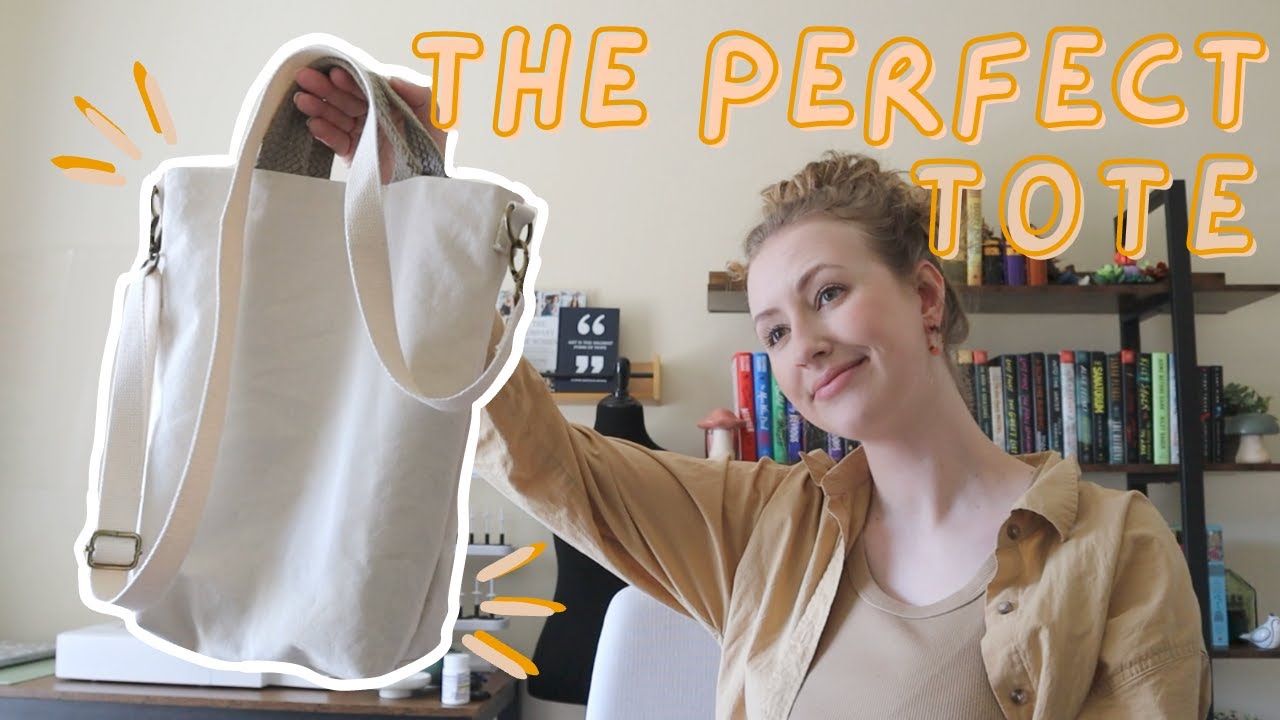 How to sew a tote bag with adjustable crossbody strap (beginner friendly!)