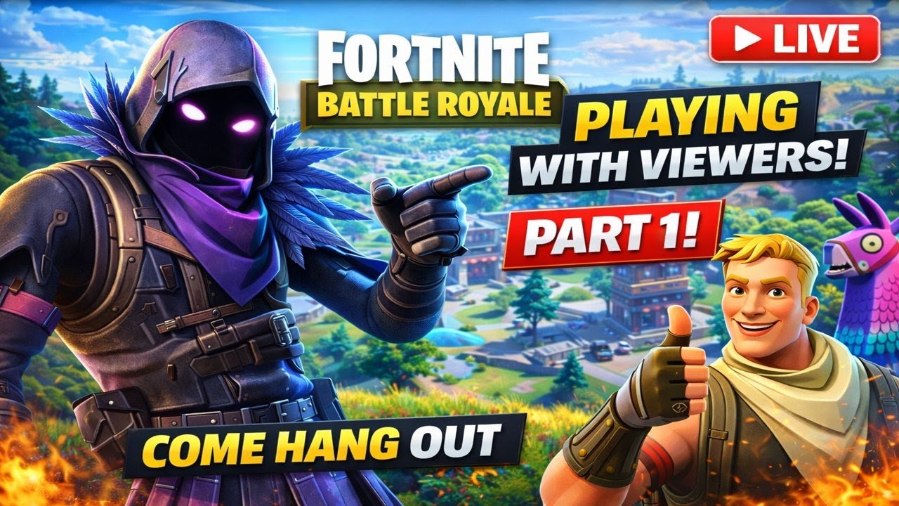 Playing Fortnite Battle Royale With Viewers (Part 1)(Come Hang Out)