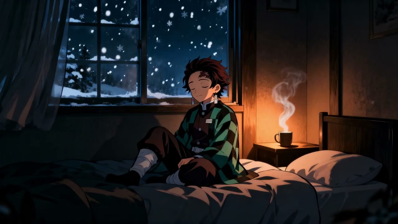tanjiro chill lofi 🌙 | cozy anime sleep/study mix, relaxing & calm
