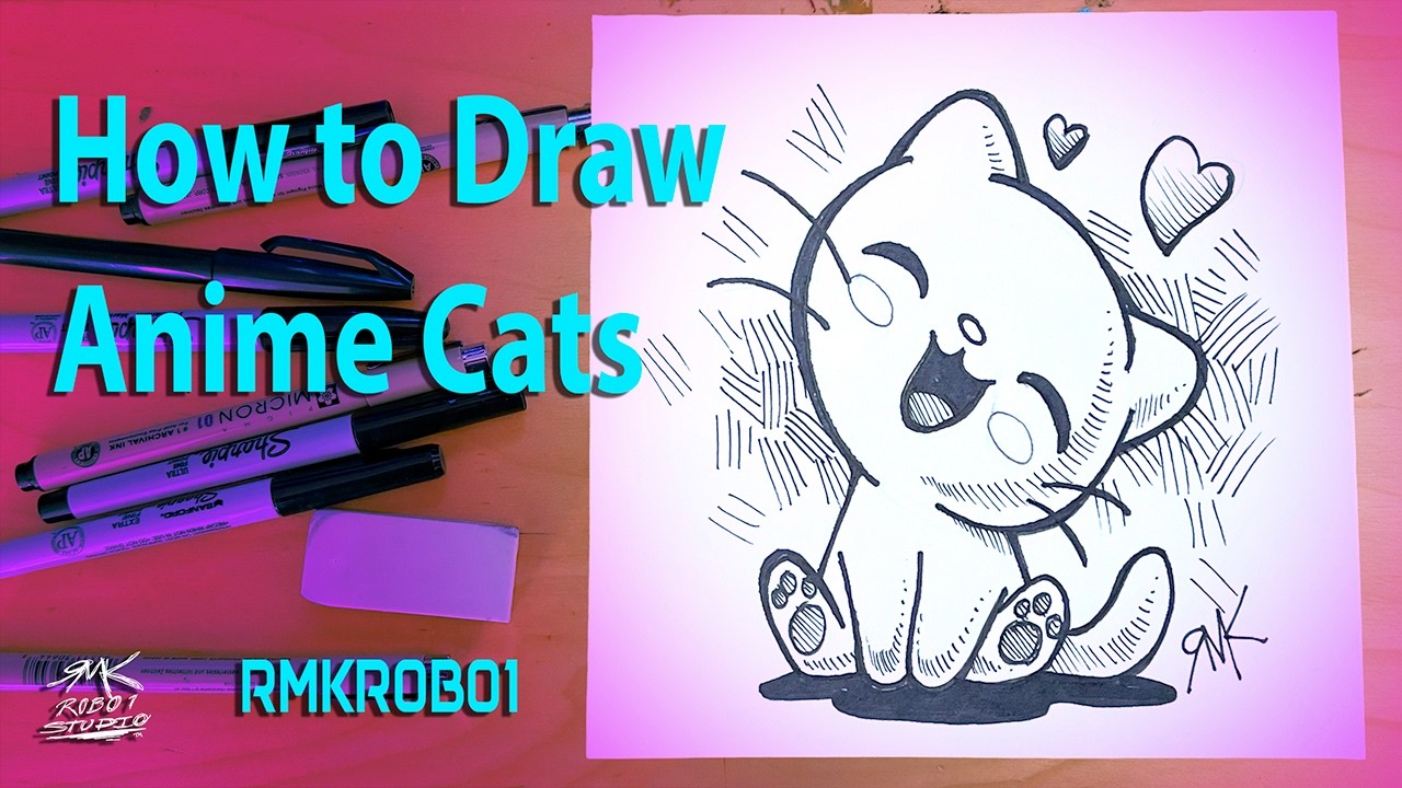 How to Draw Anime Cats 9