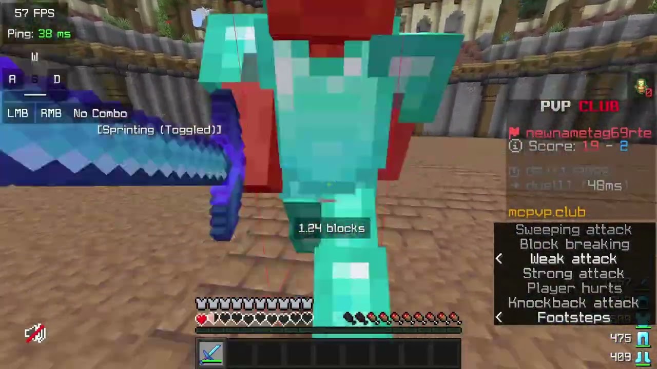 beating someone in pvp club