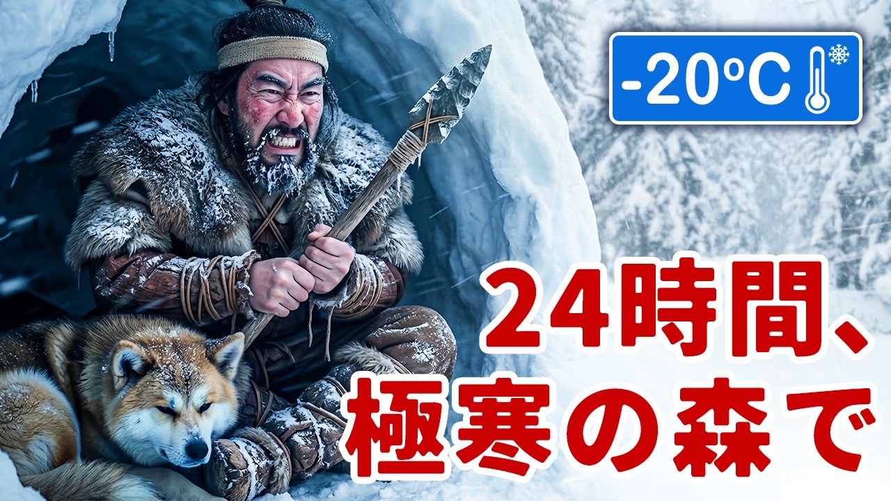 【縄文サバイバル】マイナス20度、石器と犬だけで冬の森を生き延びた男の24時間