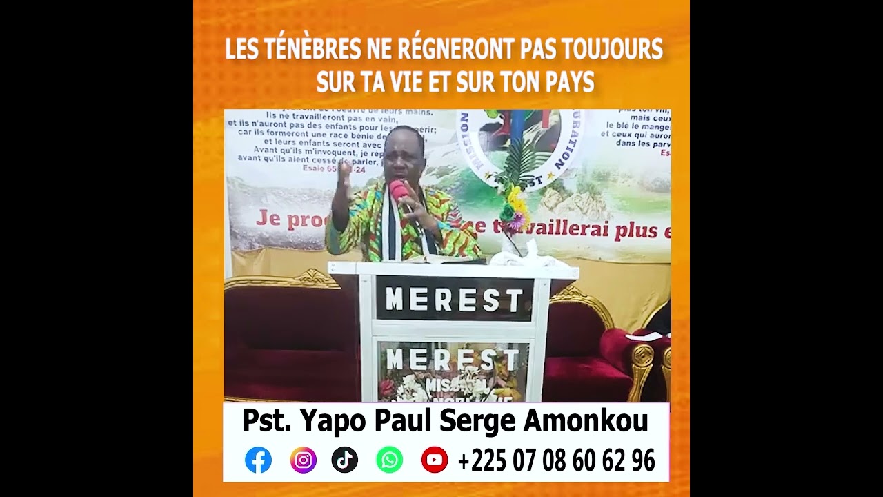 LES TÉNÈBRES NE RÉGNERONT PAS TOUJOURS SUR TA VIE ET SUR TON PAYS INTEGRALE
