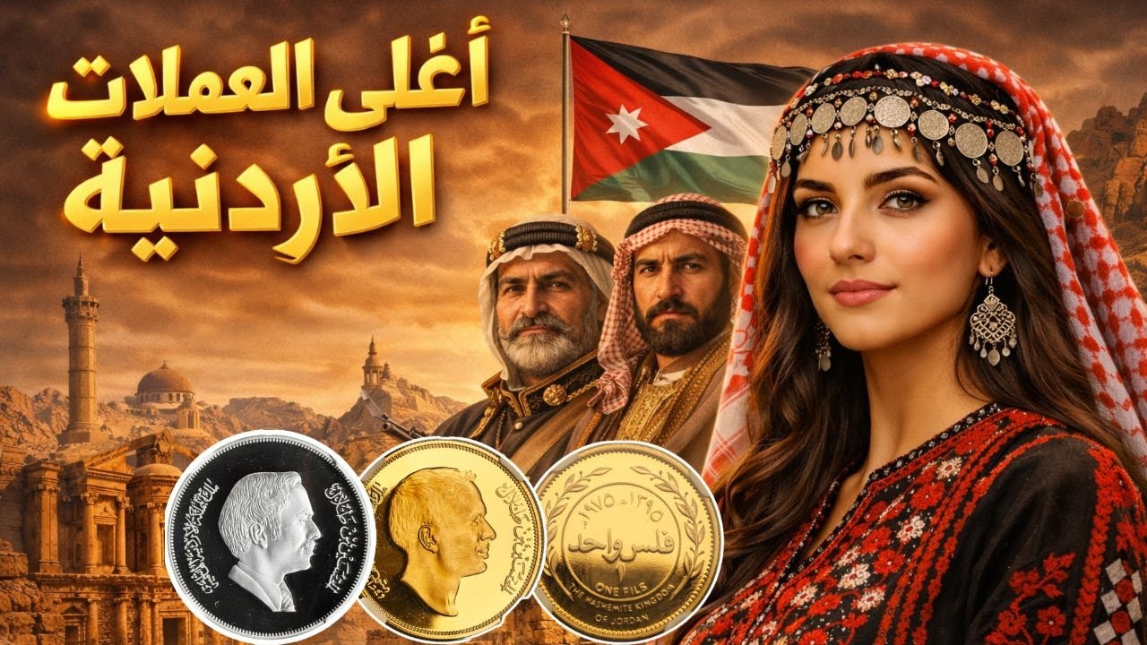 أغلى العملات الأردنية المعدنية الذهبية والفضية