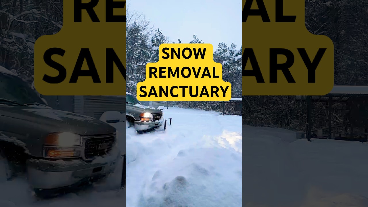 HITCH MOUNTED SNOW PLOW MOVING 2 FEET OF SNOW