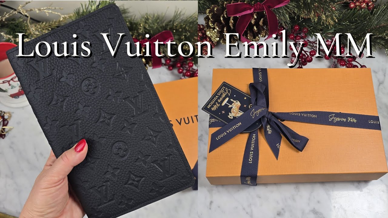 Louis Vuitton Emily MM Notebook Cover Noir (Unbox  with me a new cover for my journals)