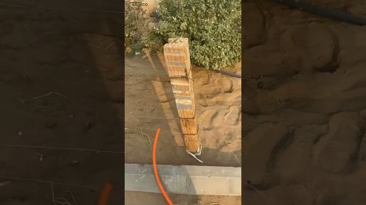 السياج الكهربائي حول المزرعة 