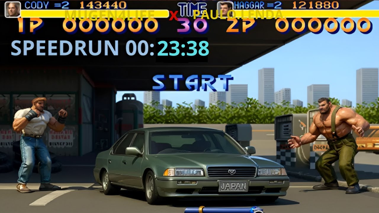 SPEEDRUN 00:23:38 HAGGAR & CODY Final Fight Arcade.