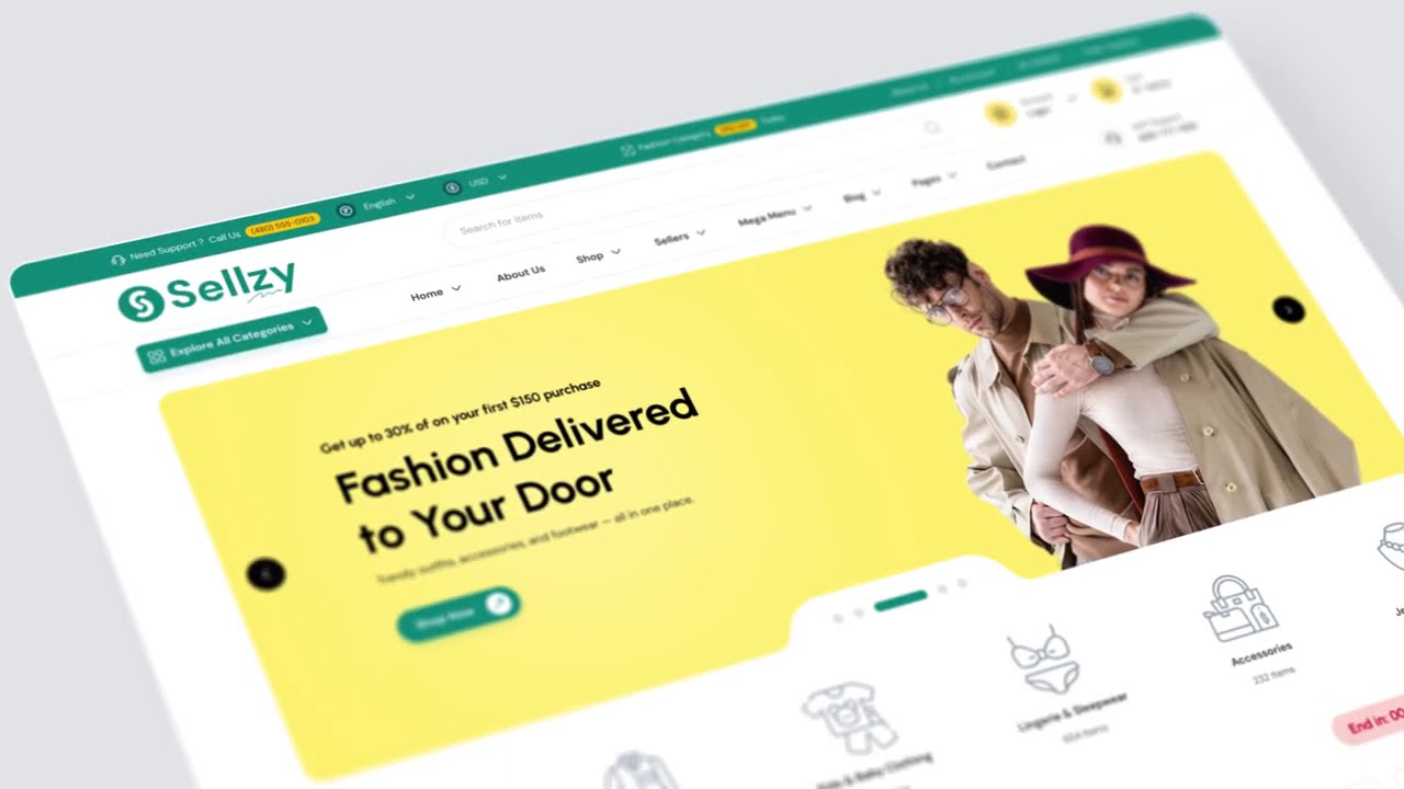 Sellzy - Multivendor eCommerce Tailwind CSS Template