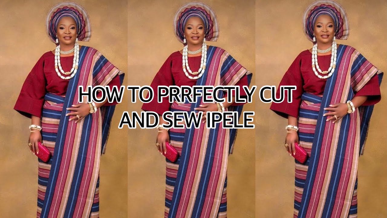 How to cut and sew Nigeria Aso_oke Ipele#sewing #howtostyle#beginner friendly