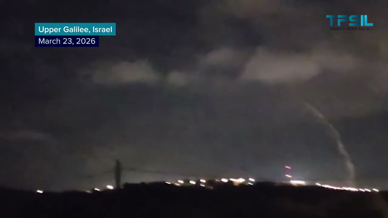 Rocket Fire and Interceptions Seen Over Upper Galilee