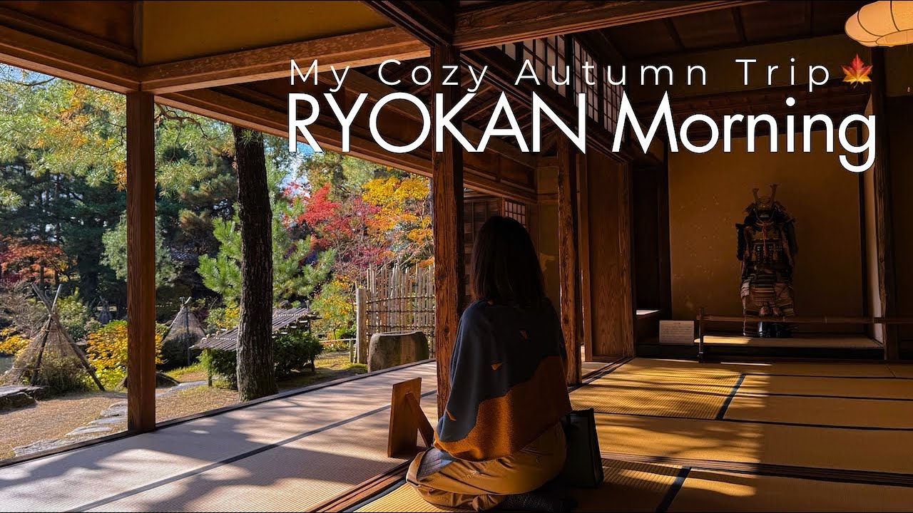 [Vlog] Japanese Ryokan Morning Routine 🍁 All-You-Can-Eat Breakfast & Sushi | Travel Vlog Day 2