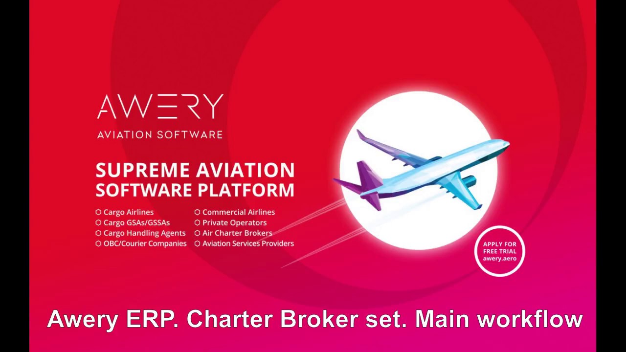 Awery ERP. Charter Broker SET. Basic workflow