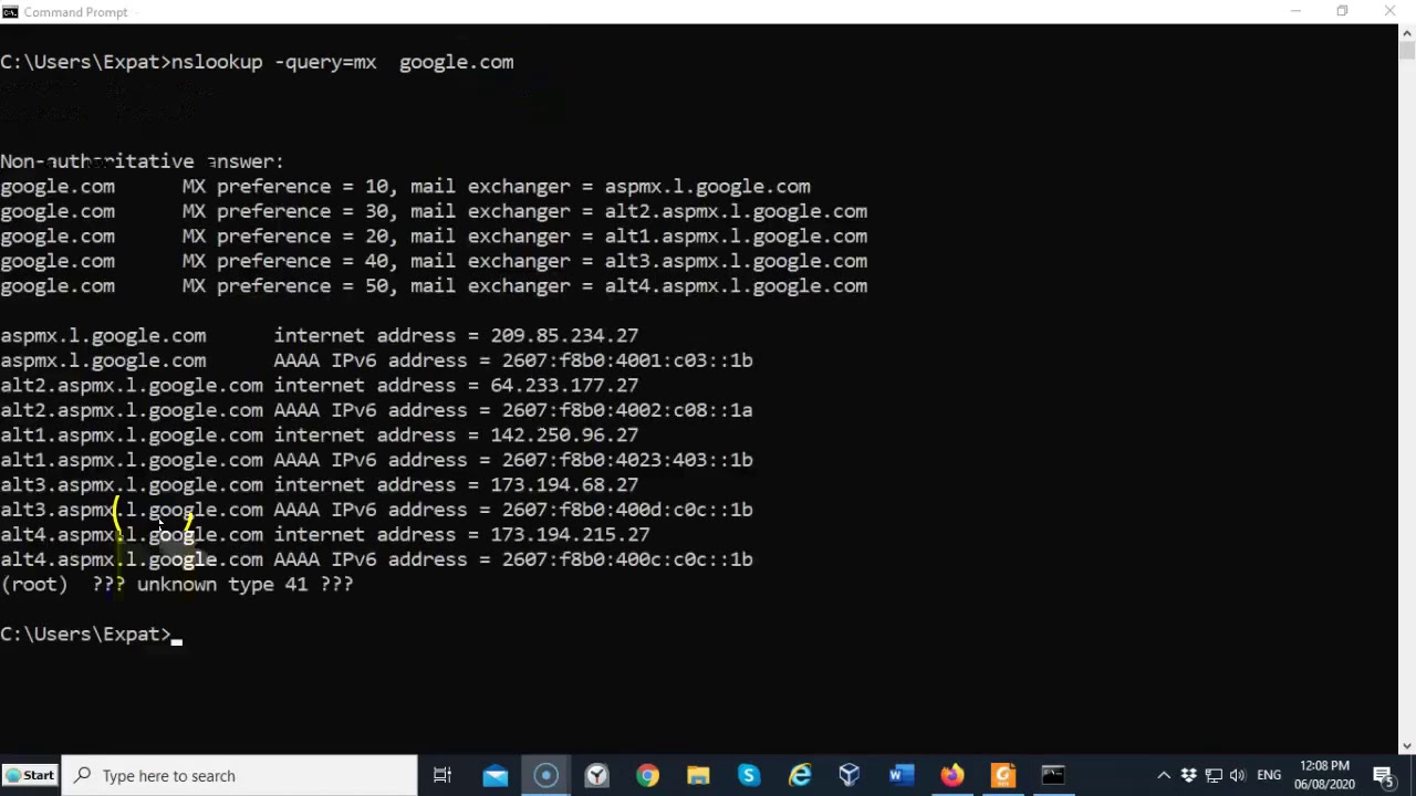 Устранение неполадок DNS с помощью NSLookup