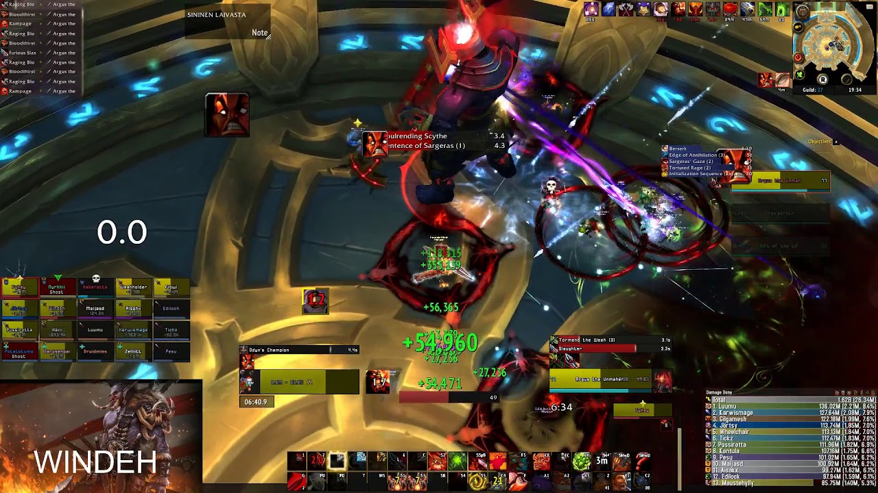 Memento vs Mythic Argus the Unmaker (Fury warrior pov)