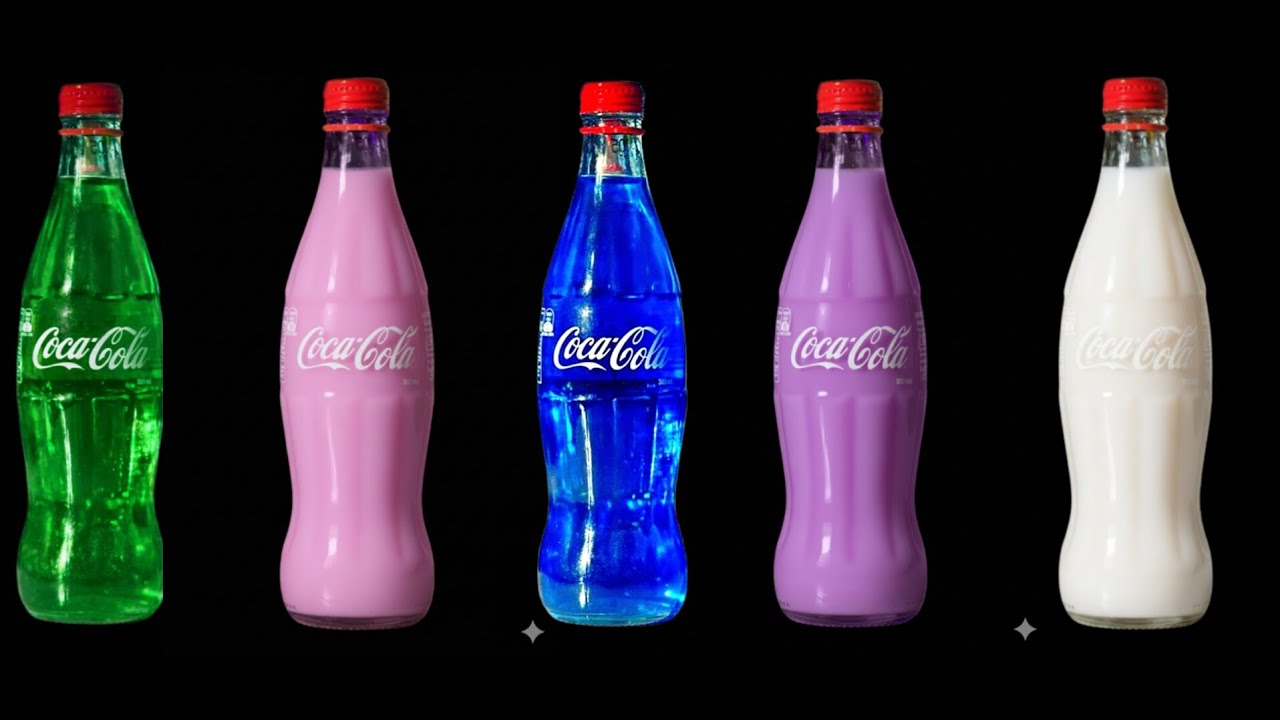 Learn Colors Satisfying | Rainbow ASMR Coca Cola Colorful #asmr #satisfying #cocacola 