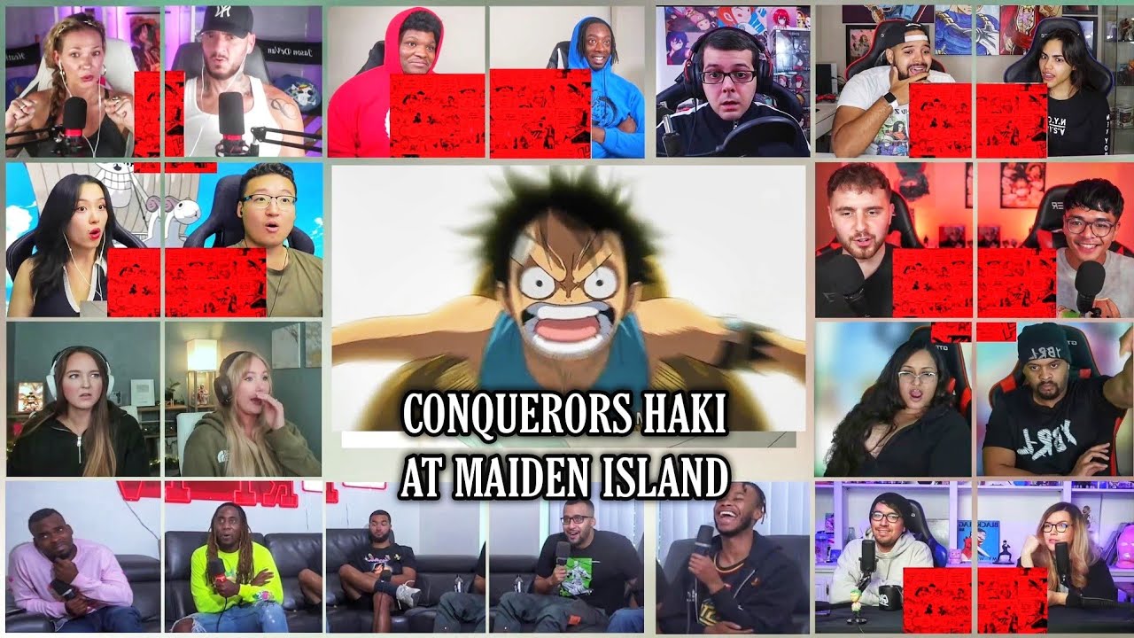 Luffys Conquerors Haki at Maiden Island Reaction Mashup | One Piece Episode 413