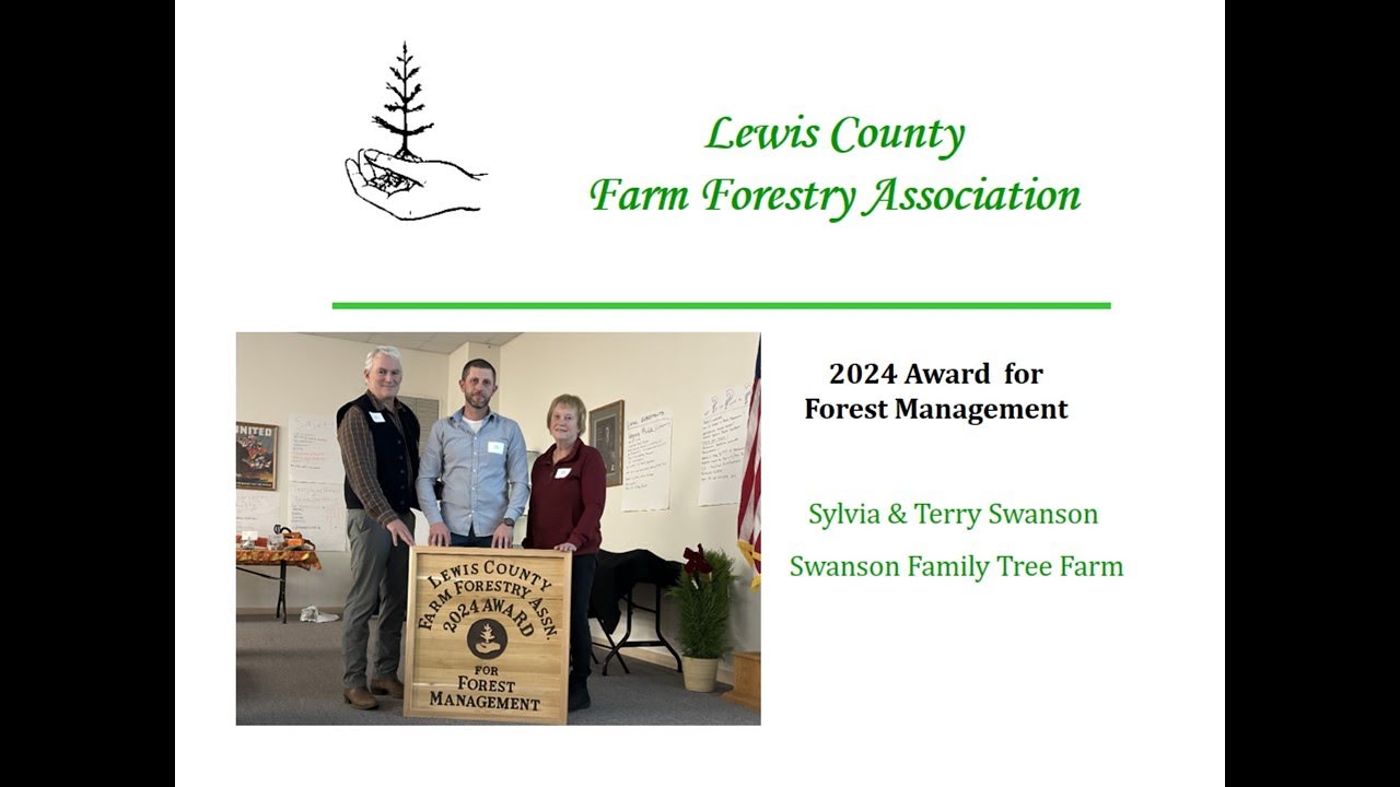 Presentation of Forest Management Award to Sylvia and Terry Swanson