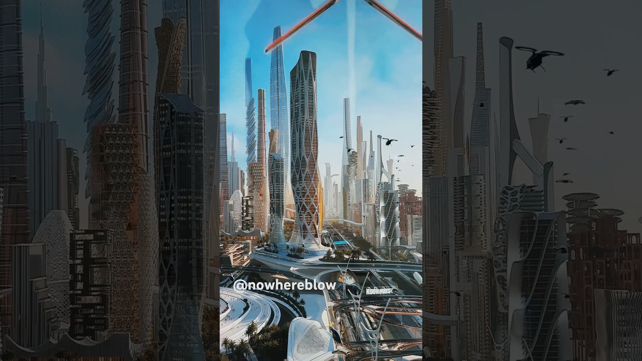Futuristic Dubai Architecture and Flying Cars | A Glimpse into the Future