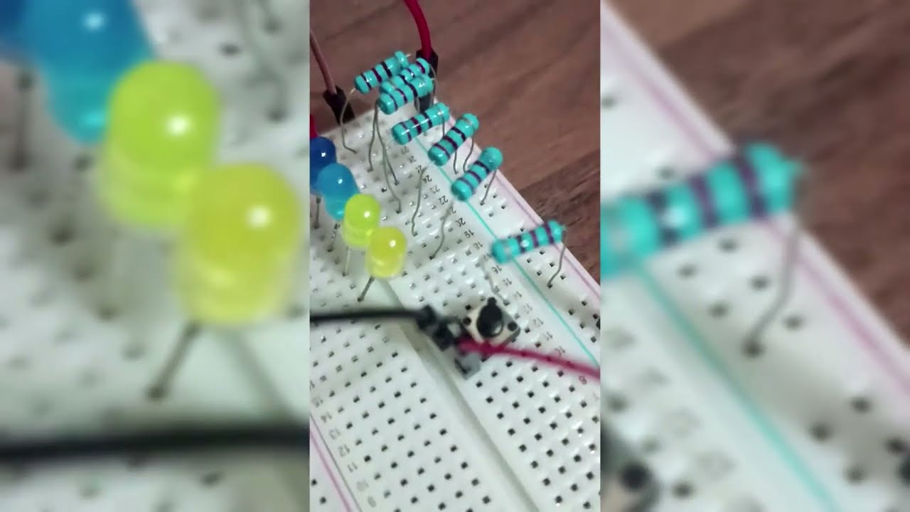 Secuencia de leds controlada por un pulsador. Aprendiendo Arduino.