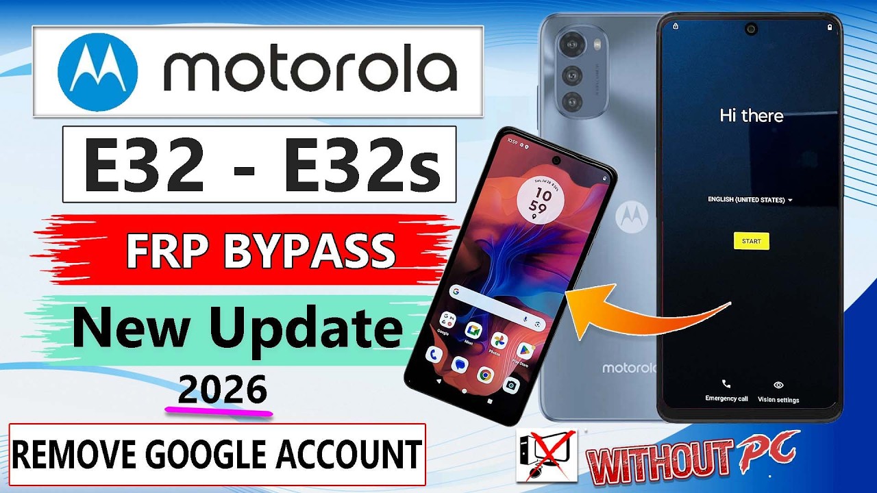 Motorola Moto E32 / E32s FRP Bypass 2026 | Google Account Remove Without PC | Android 12