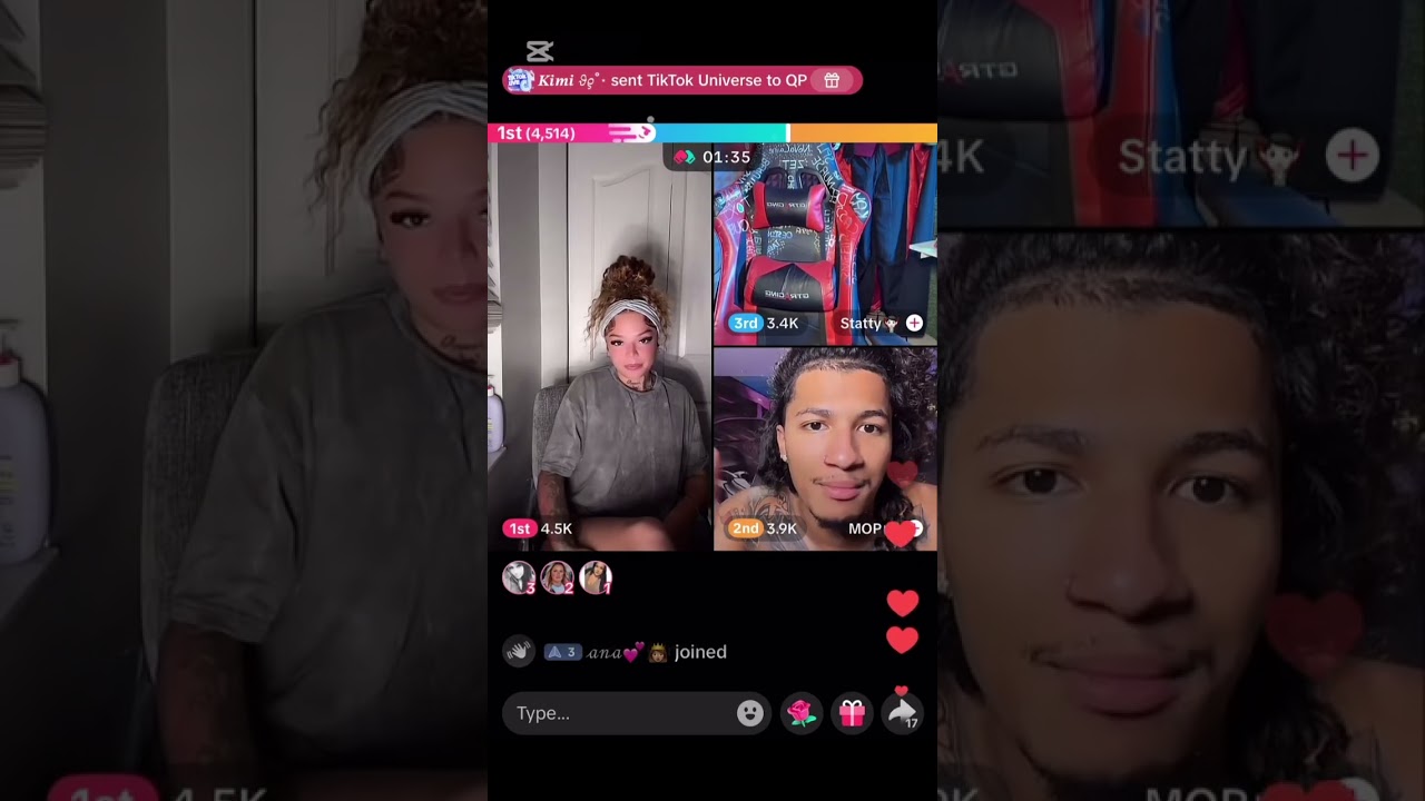 Kayla with others Tuesday TikTok live video