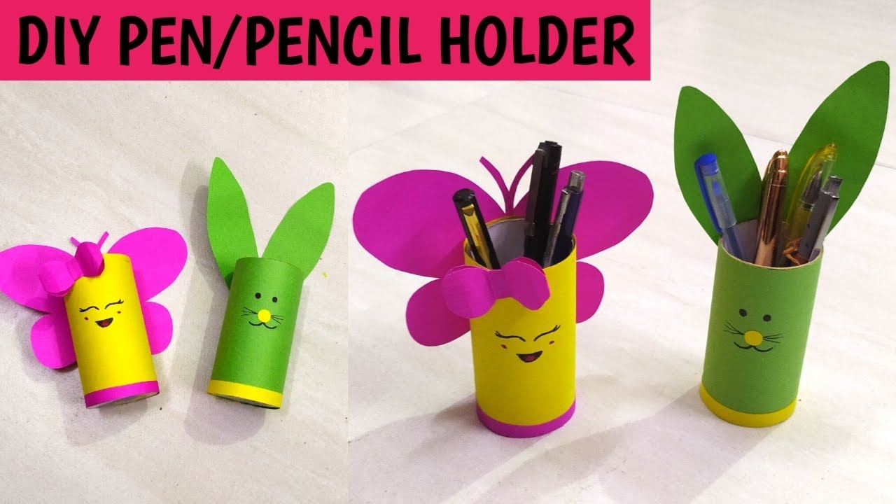 DIY Cute Pen/Pencil Holder from waste material! Easy Pen Holder #diy #wastematerialcraft #penholder