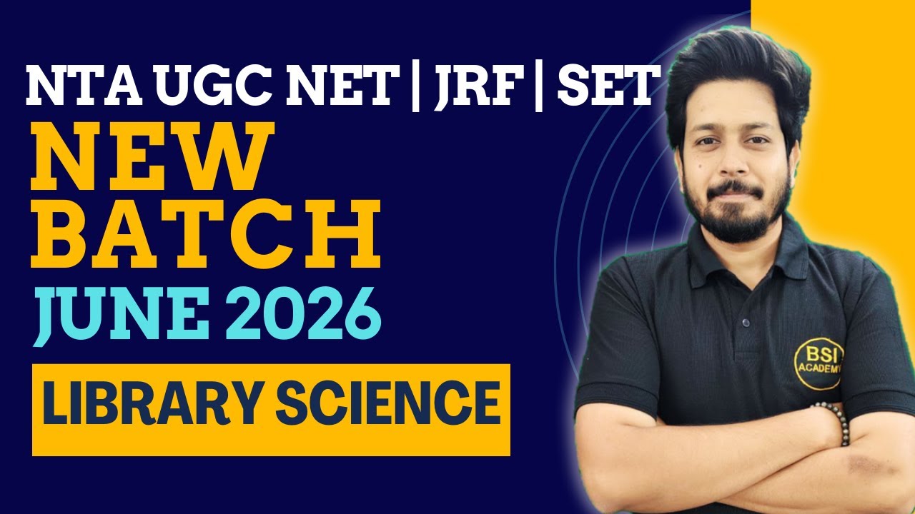 Library Science New Batch start for NTA UGC NET JRF June 2026 | LIS Batch