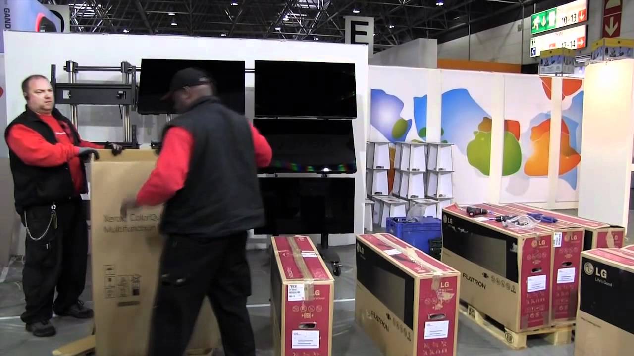 Aufbau Sonderschau Nachhaltigkeit - drupa 2012