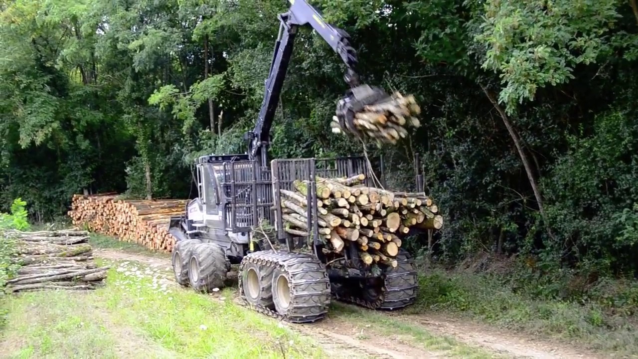 Débardage de bois avec une débardeuse LOGSET 5FP