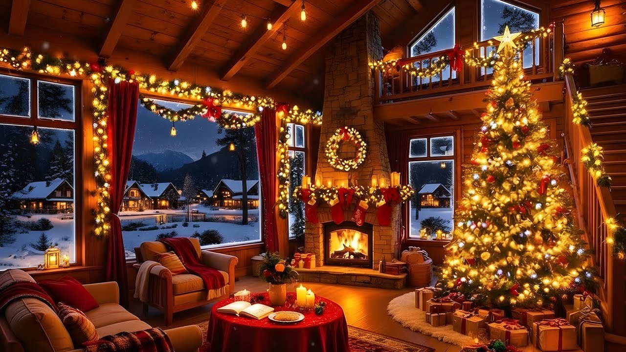 Relaxing Holiday Jazz Live 24/7 🎄 Cozy Fireplace & Calm Christmas Mood