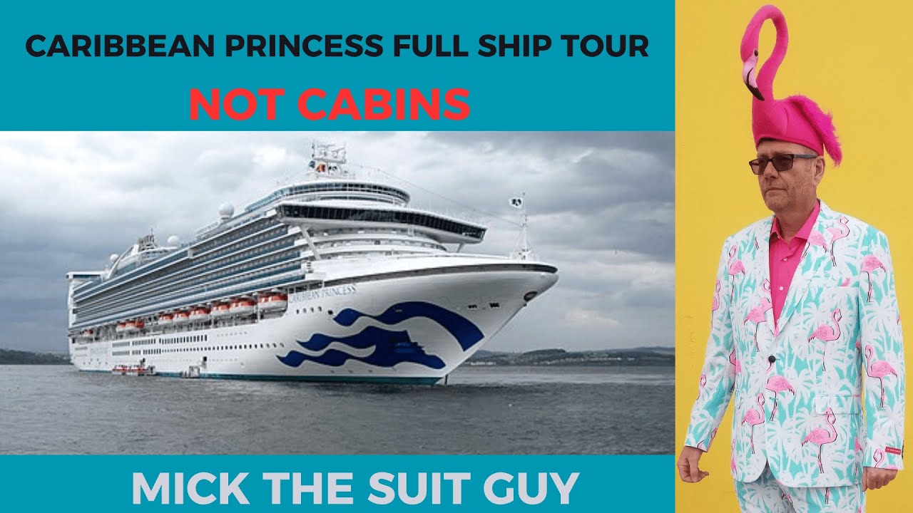 Полный тур по кораблю Caribbean Princess (кроме кают), включая рестораны и зоны отдыха