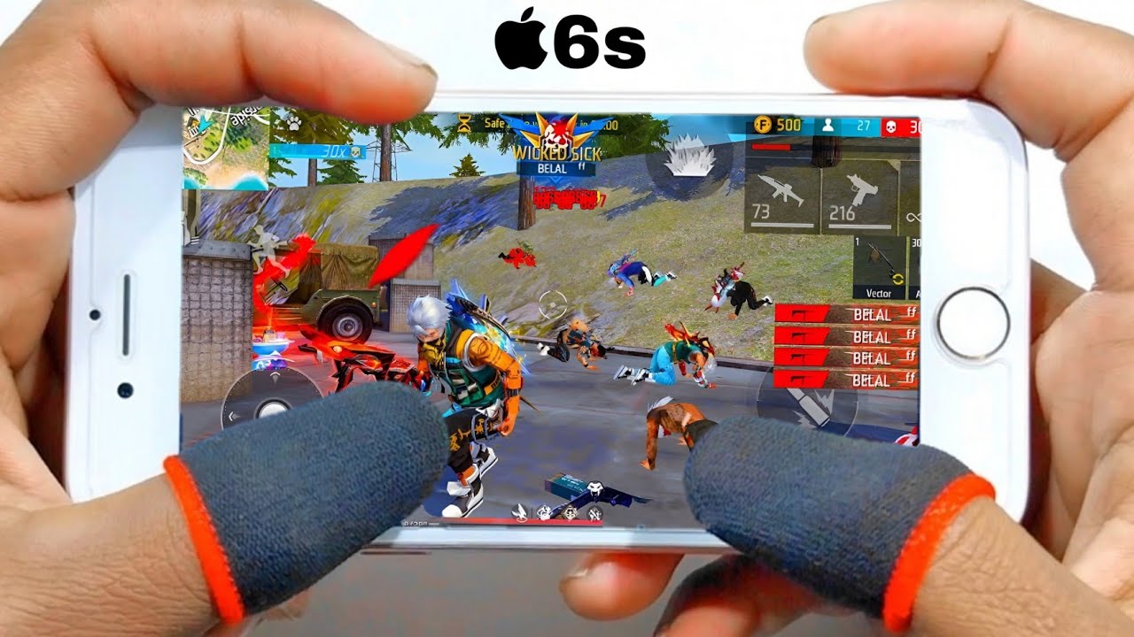 Free Fire Gameplay test iphone 6s max settings HUD+DPI+ MACRO 1 gb ram🤯 25kill 
