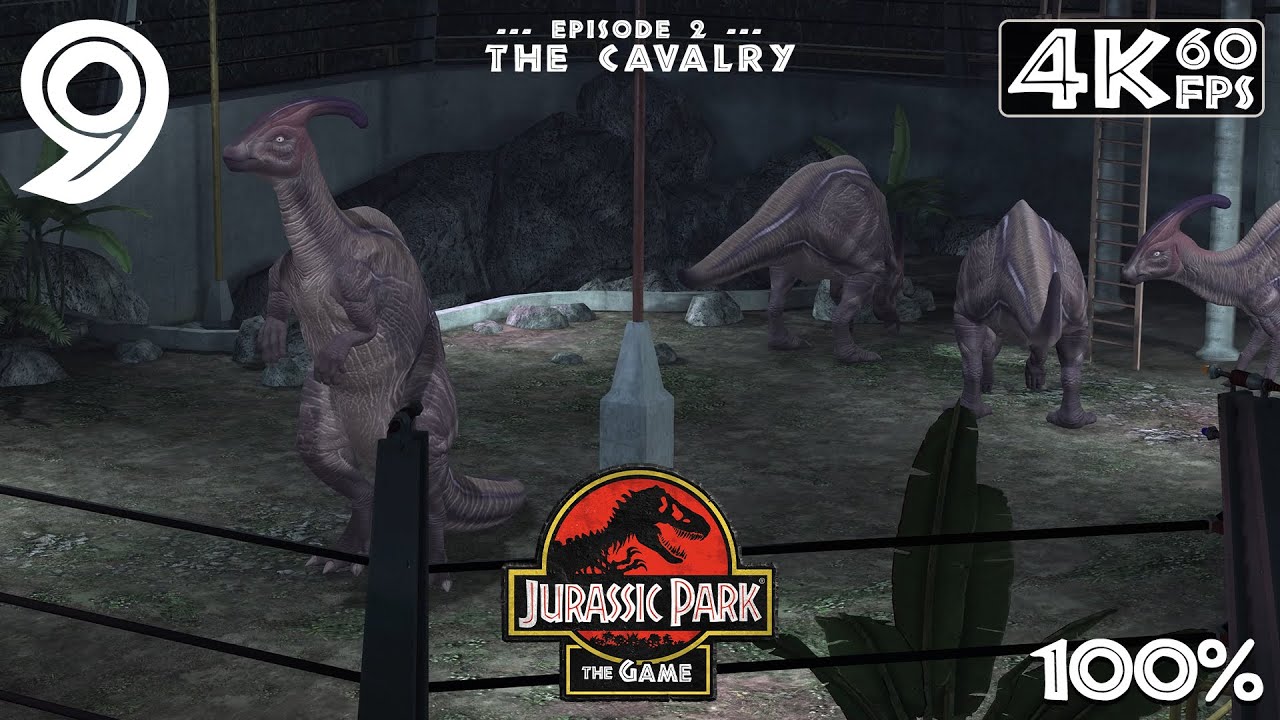 Jurassic Park: The Game (PC) - 4K60 Walkthrough (100%) Part 9 - The Parasaur Enclosure