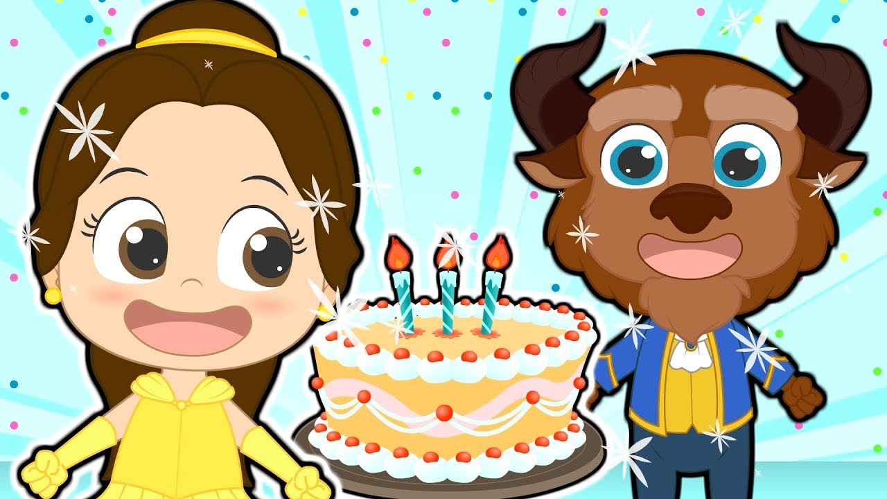 🌟 HAPPY BIRTHDAY 🌟 Beauty and the Beast | Party song | Nursery Rhymes for children