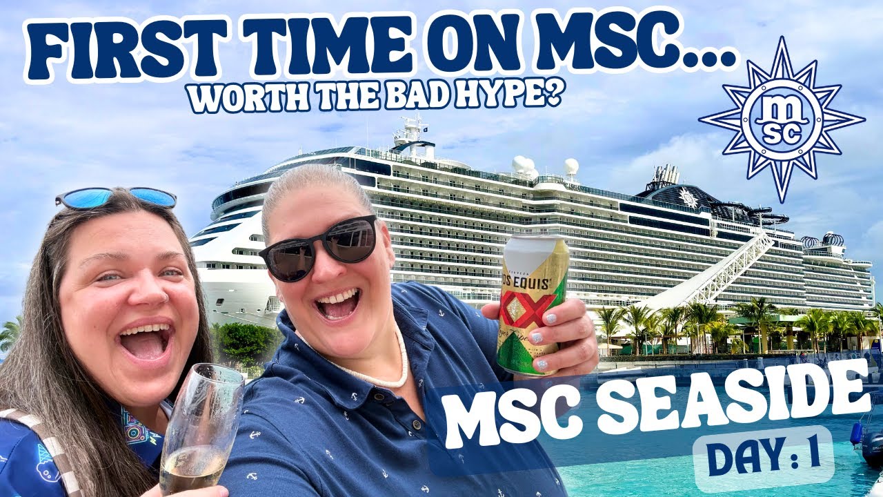First Time On MSC Cruise Line | Honest First Impressions Of MSC Seaside |  Food, Drinks, & Room Tour