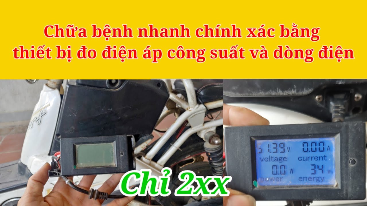 Chữa bệnh xe điện nhanh chính xác qua thiết bị đo công suất điện áp và dòng điện