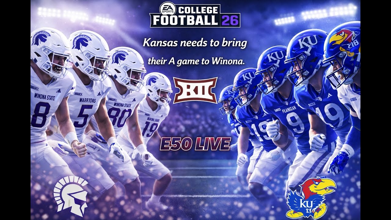 College Football 26 Dynasty...Winona State Warriors... Team Builder Dynasty E50 LIVE #EACFB26