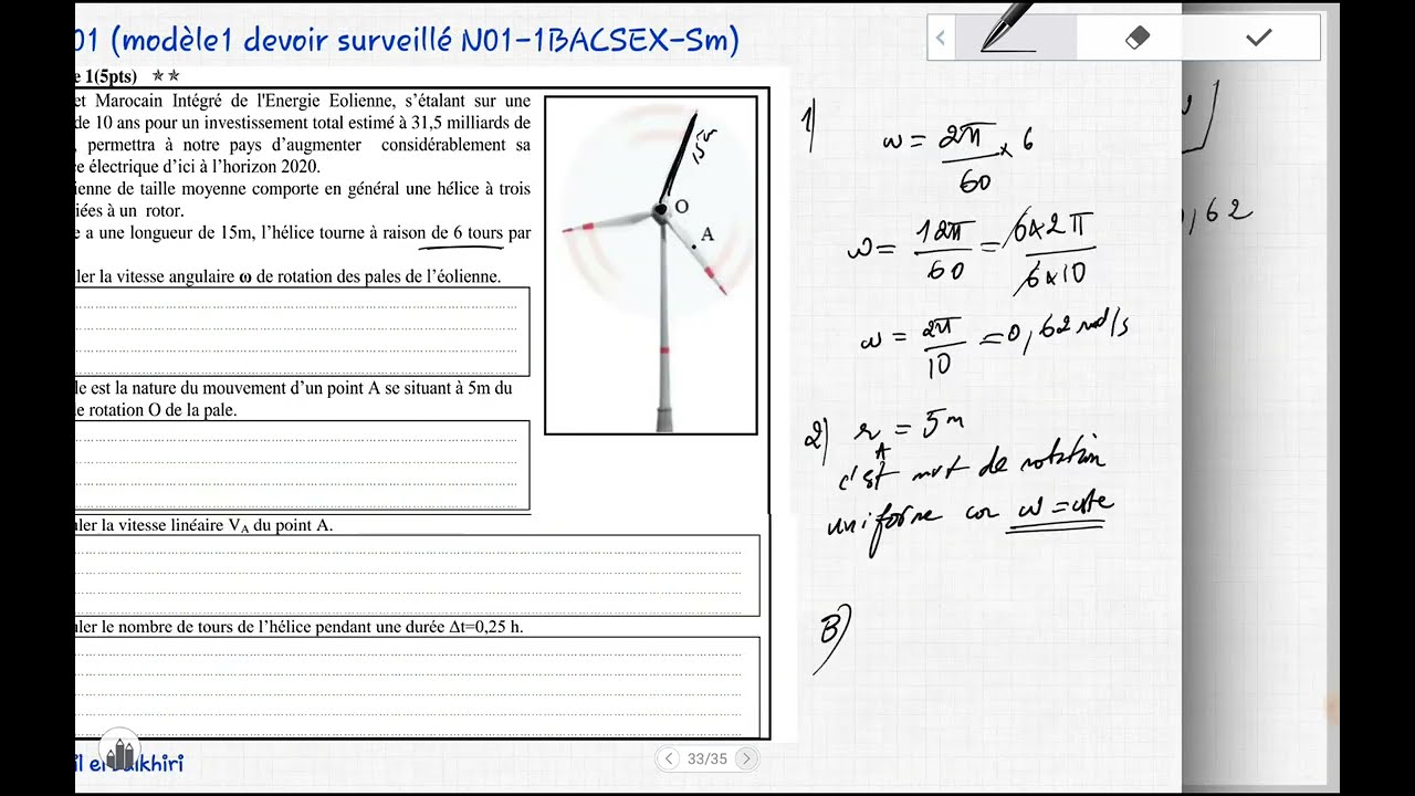 (Modèle01)-Exercice01-Devoir surveillé N1 de physique 1BAC-SEX-SM /فرض محروس رقم 1 في مادة الفيزياء