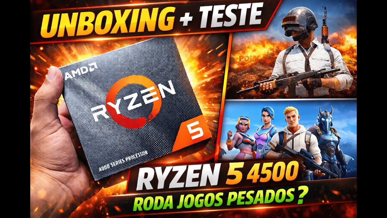 Ryzen 5 4500 – Unboxing e Testes de Desempenho