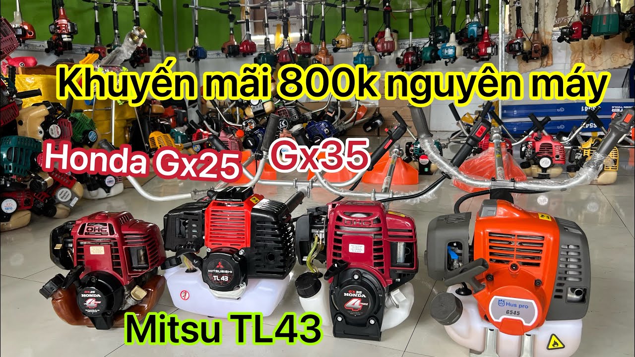 Máy cắt cỏ khuyến mãi giá rẻ 800k Honda gx25 gx35 mitsu tl43 Husquama ☎️0918978817 Đặt hàng