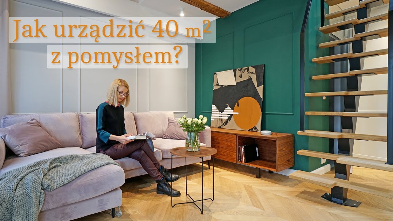 Mieszkanie 30 m2 w kamienicy! Różowa sofa i zielona kuchnia! Jak urządzić małe mieszkanie?