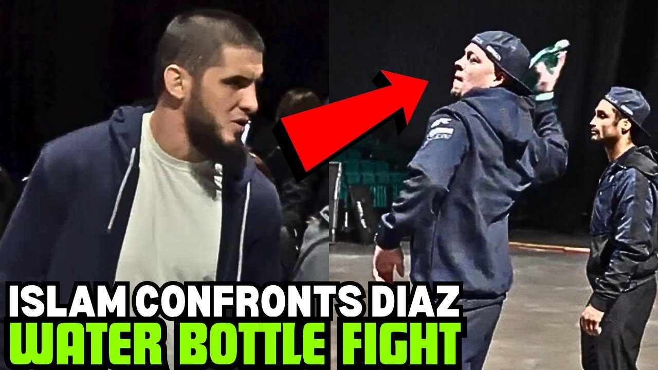 Ислам Махачев сталкивается с Нейтом Диасом за кулисами (ПОЛНОЕ ВИДЕО)