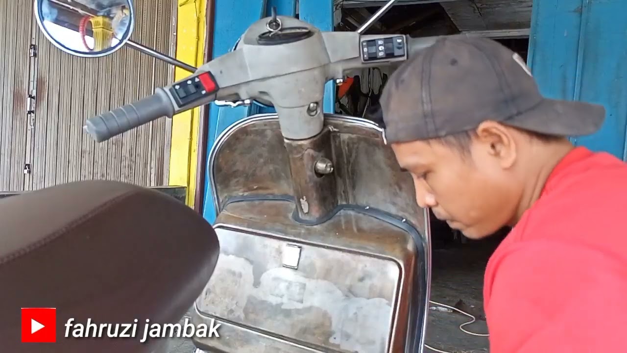 #cara cara pasang kunci stang Vespa super, sprint,PS